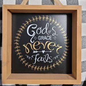 God's grace never fails framed wall art